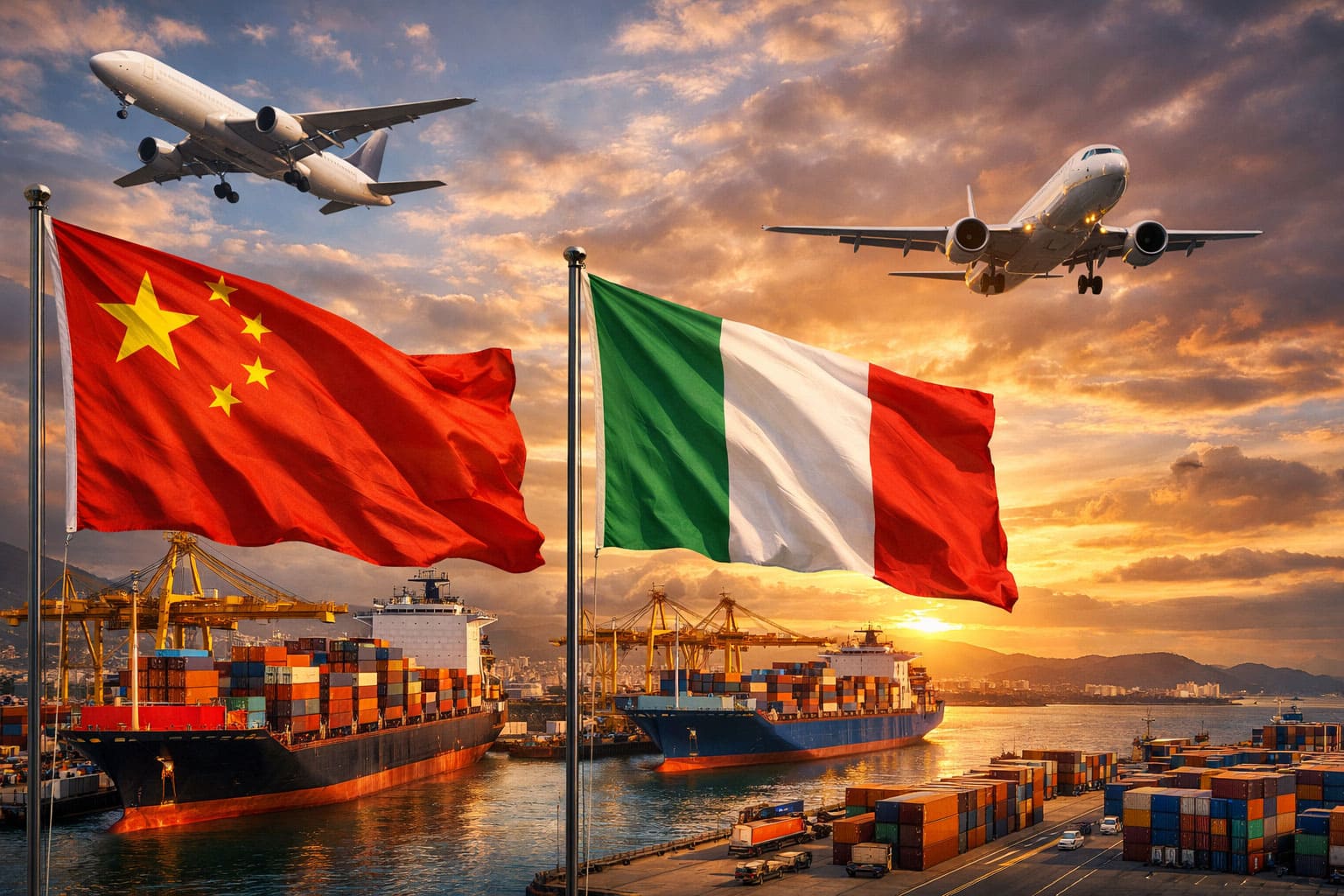 Shipping from China to Italy